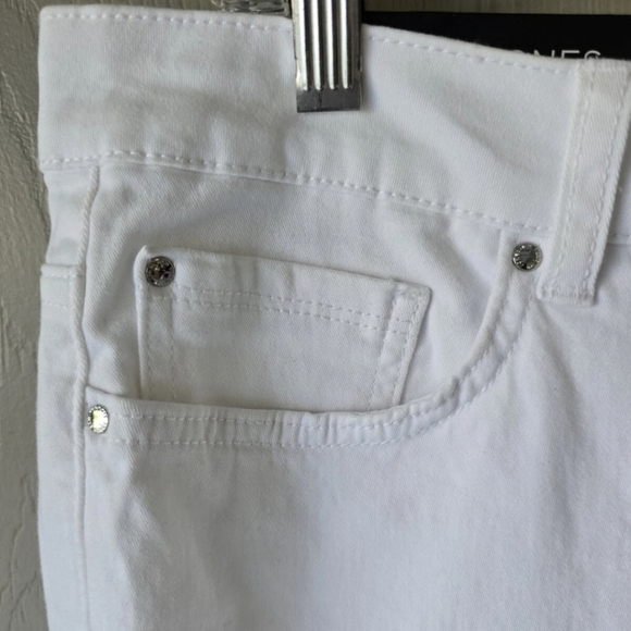 Jones New York Lexington Capri Jeans Sz 12 White Women Sculpt Shaper 34x24 - Picture 9 of 14